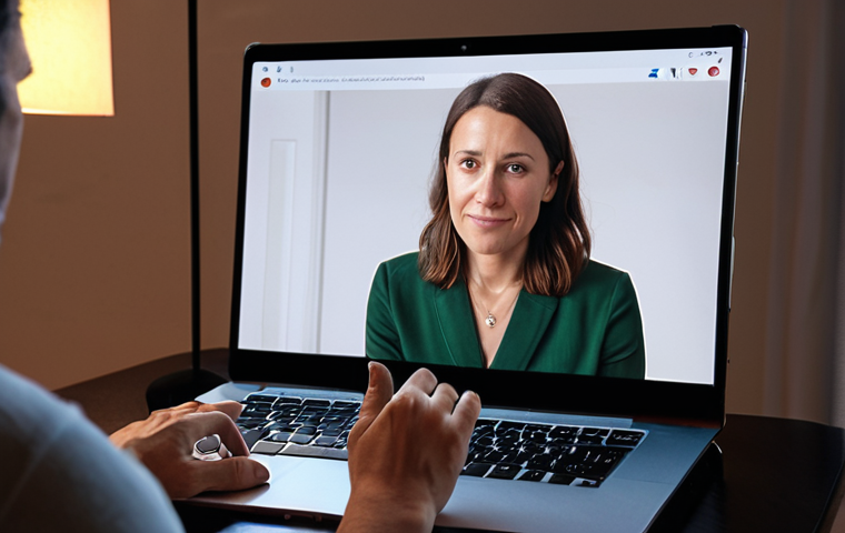 **Image Prompt 1: The Foundation of Trust and Empathy**
    A professional and empathetic health coach, in a modern, subtly French-designed virtual coaching space. The coach is engaged in active listening with a client visible on a screen (tablet or laptop), emphasizing the human connection, trust-building, and understanding of behavioral psychology. The setting features soft, inviting lighting, focusing on a warm, approachable atmosphere.
    `--ar 16:9 --style raw --v