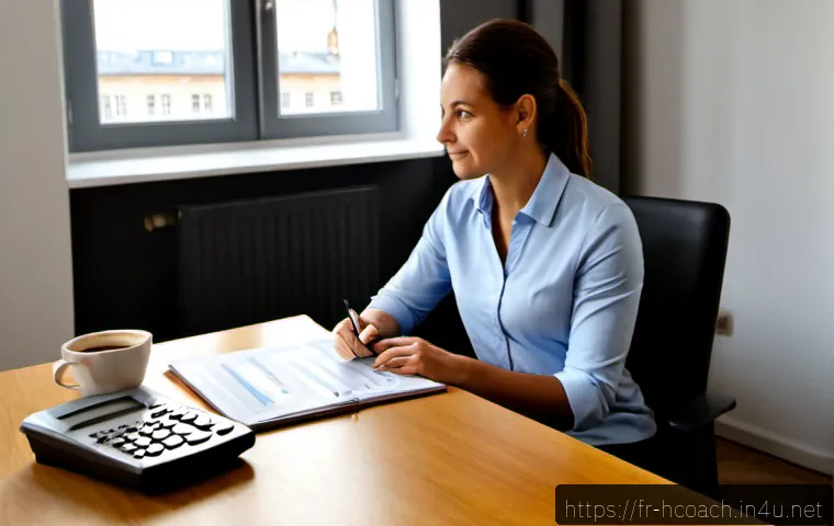 건강코칭 연봉 협상 전략 - Photorealistic French health coach confidently negotiating compensation with a clinic director in a ...